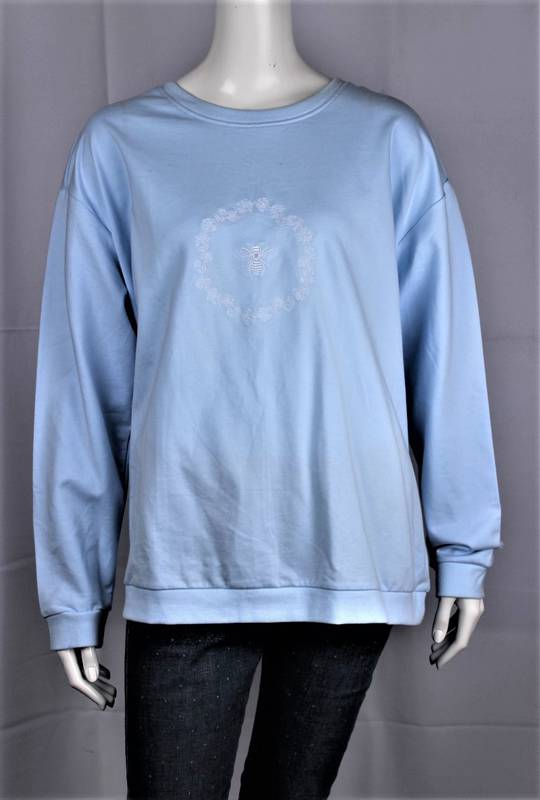 Alice & Lily sweatshirt w embroidered queen bee blue  STYLE : AL-QB/SS/BLU